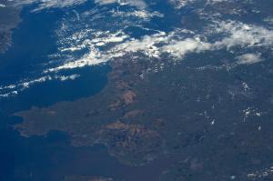 Wales from space, courtesy of UK astronaut, Tim Peake